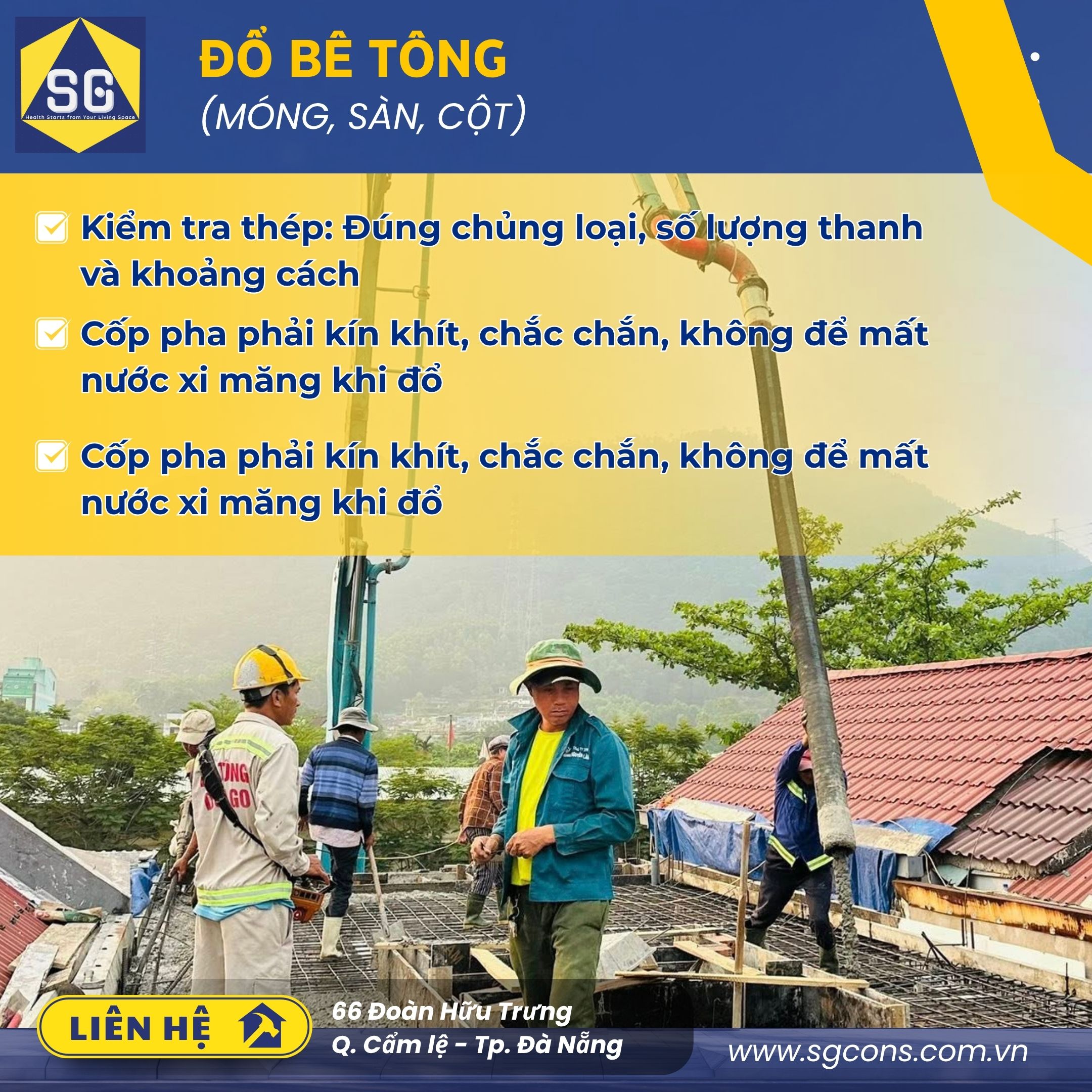 Bê tông cốt thép chính là "khung xương" định hình và chịu lực cho toàn bộ ngôi nhà