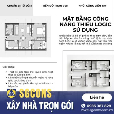 Bố trí mặt bằng công năng theo cảm tính là một trong những sai lầm thiết kế nhà ở thường gặp nhất