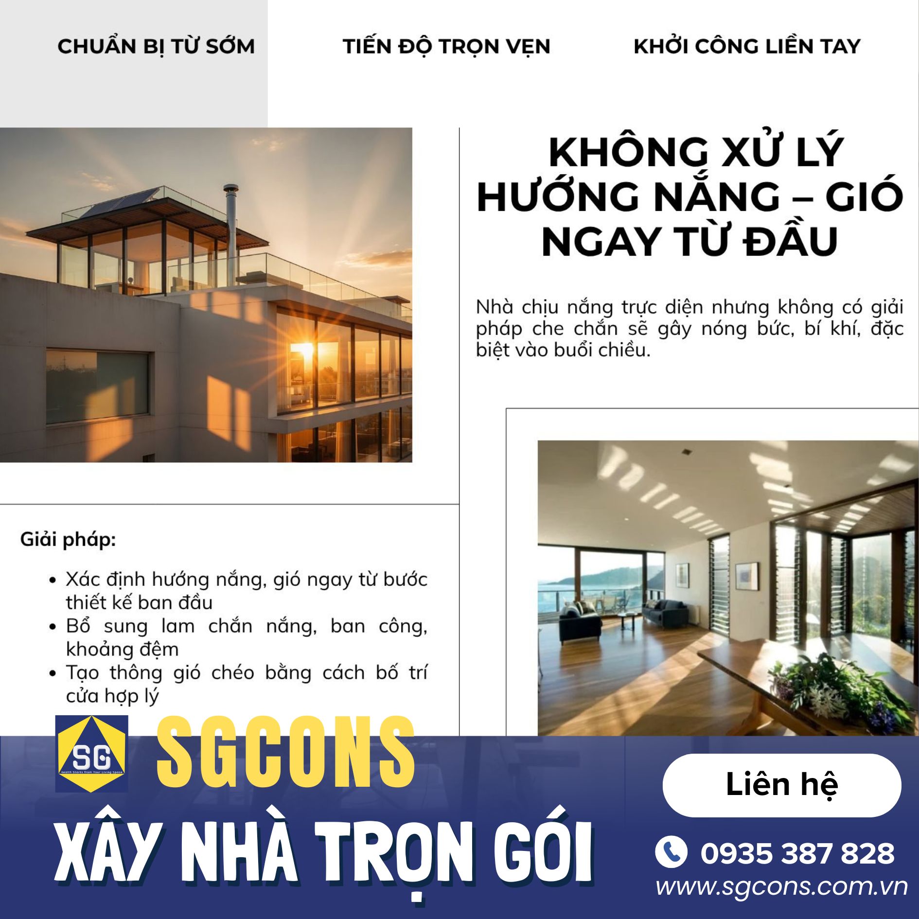 Không Xử Lý Hướng Nắng – Gió Ngay Từ Đầu
