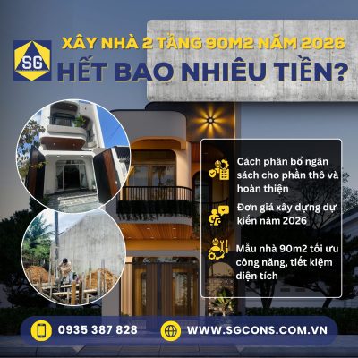 XÂY NHÀ 2 TẦNG 90M2 NĂM 2026